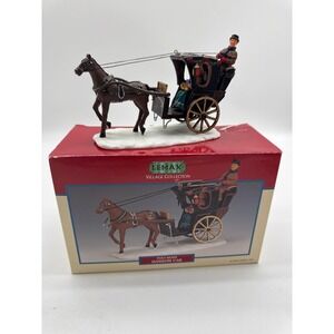 Vintage Lemax Village Collection 2000 Poly-Resin Hansom Cab Retired/Discontinued